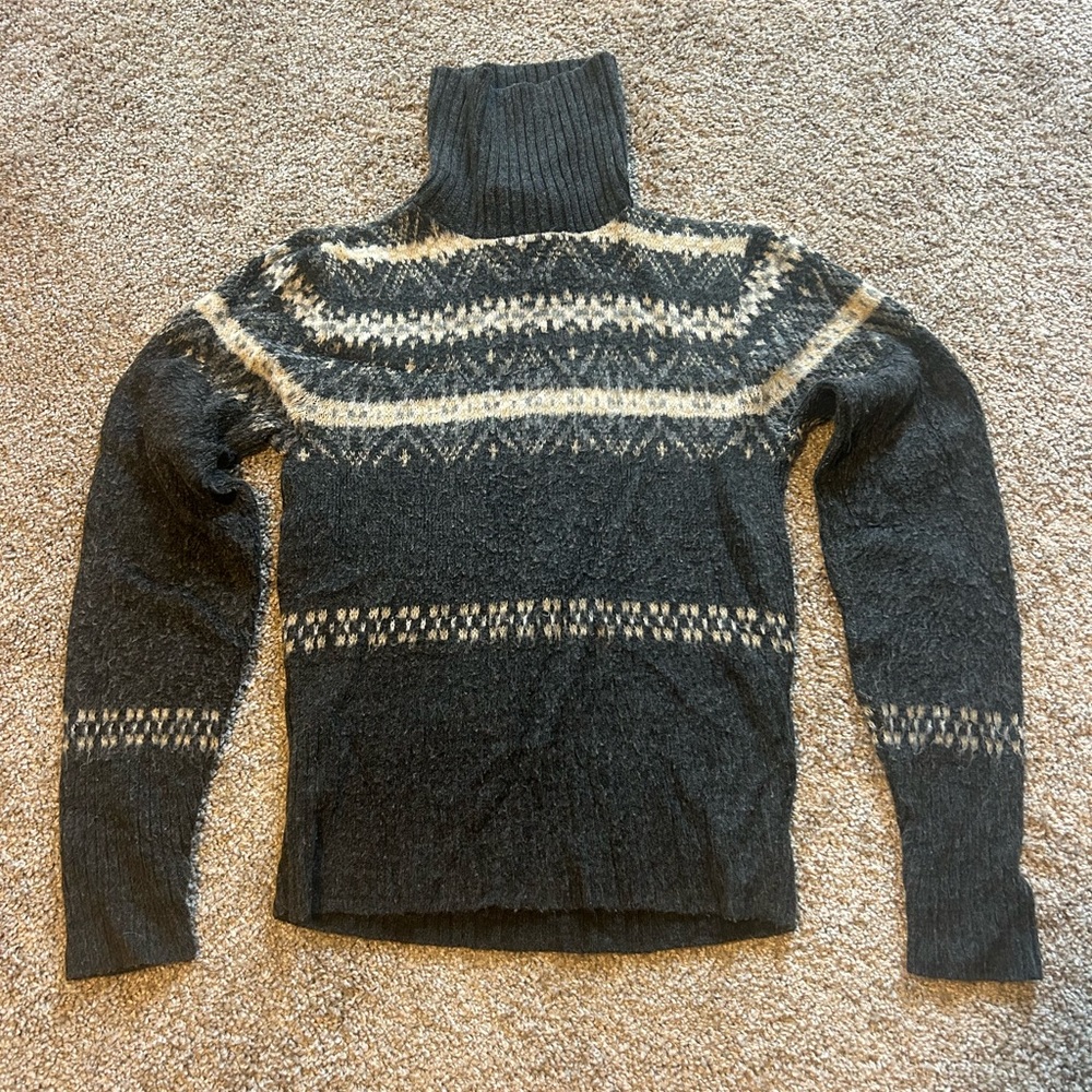 It's Our Time Black and Cream Turtleneck Sweater